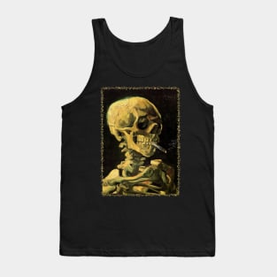 Skull with Burning Cigarette by Vincent van Gogh Tank Top